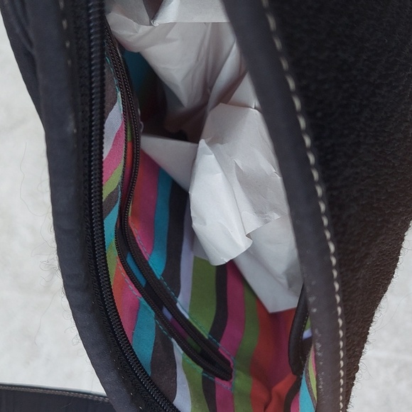 THE SAK Black "Lumi" Crochet Shoulder-bag w/ Matching COACH Wallet/Wristlet - Picture 9 of 12